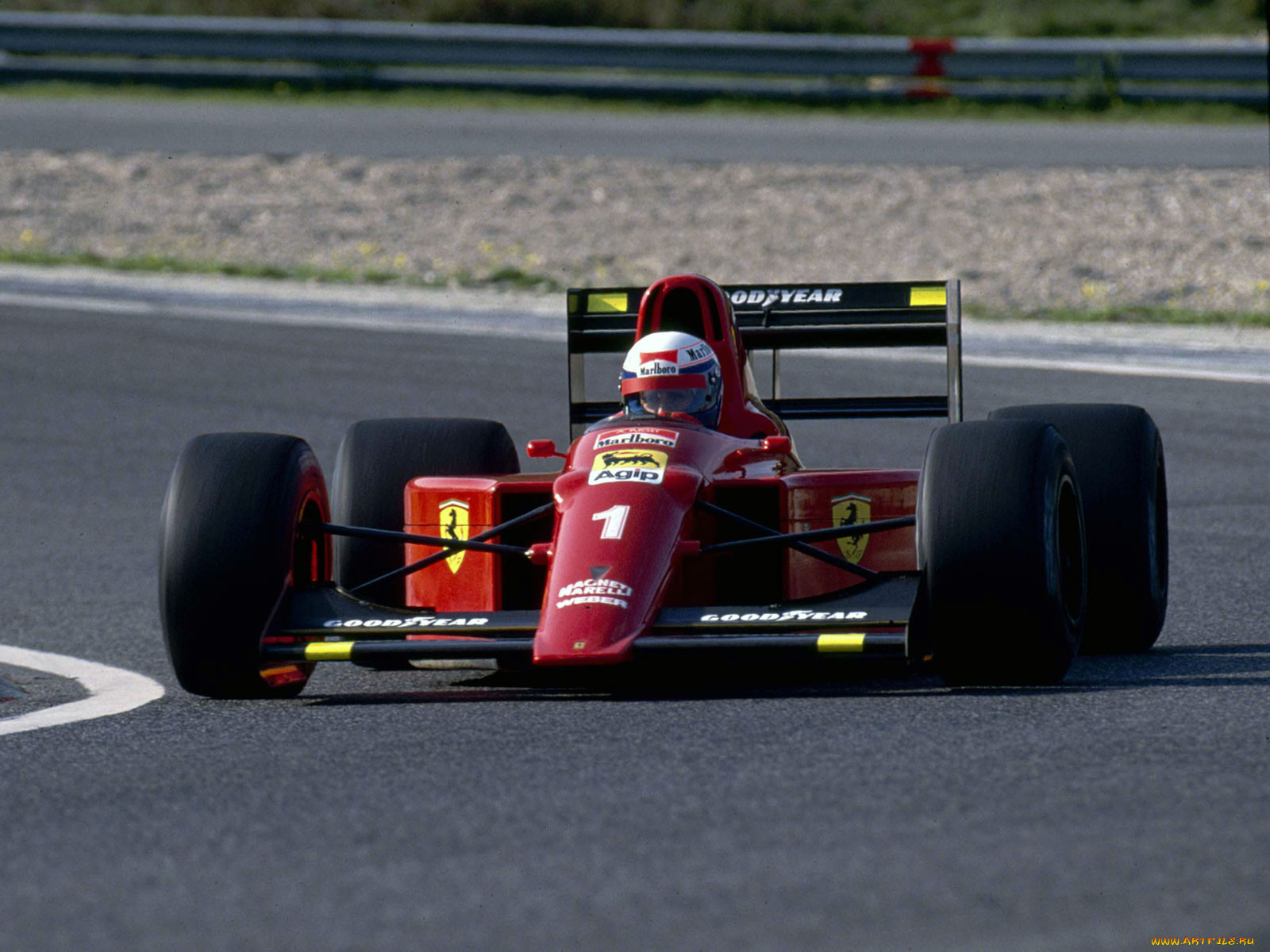 alain, prost, ferrari, f1, 90b, gp, france, paul, ricard, circuit, july, 8th, 1990, , 